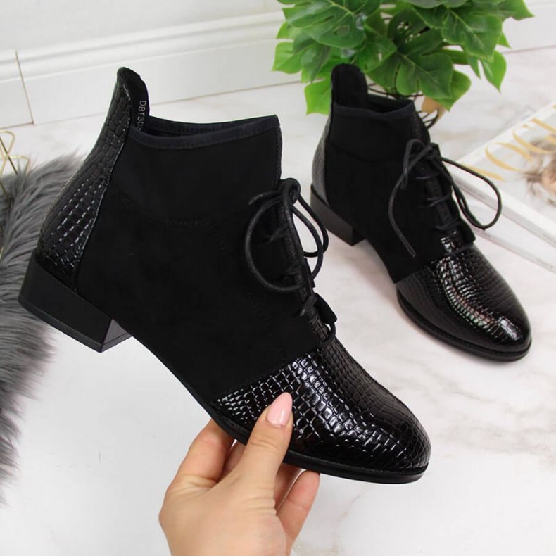 Kígyóbőrrel szigetelt csizma Filippo W PAW267A fekete 1