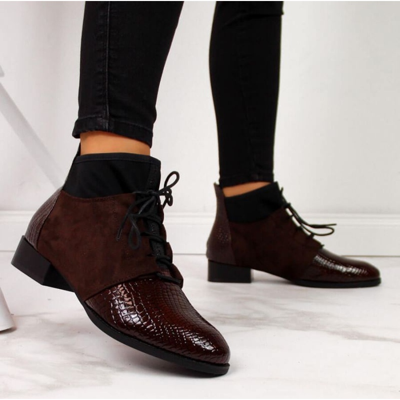 Kígyóbőrrel szigetelt csizma Filippo W PAW267B barna 2