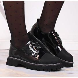 Bőr lakkozott cipő Artiker W HBH37 fekete 2