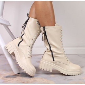 Bőr szigetelt csizma Artiker W HBH38B bézs 2