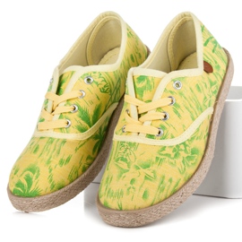 Vices Espadrillák a kötésen sárga 1