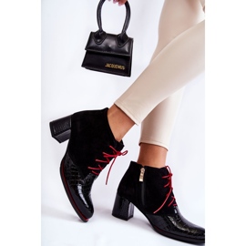 PA2 Női csizma alacsony sarkú fekete Ebba 2