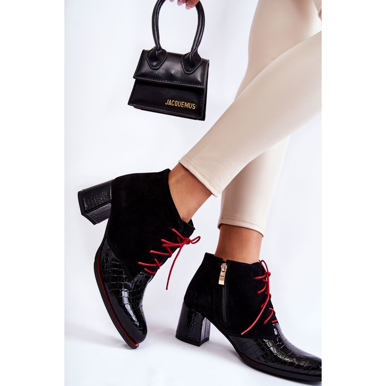 PA2 Női csizma alacsony sarkú fekete Ebba 2