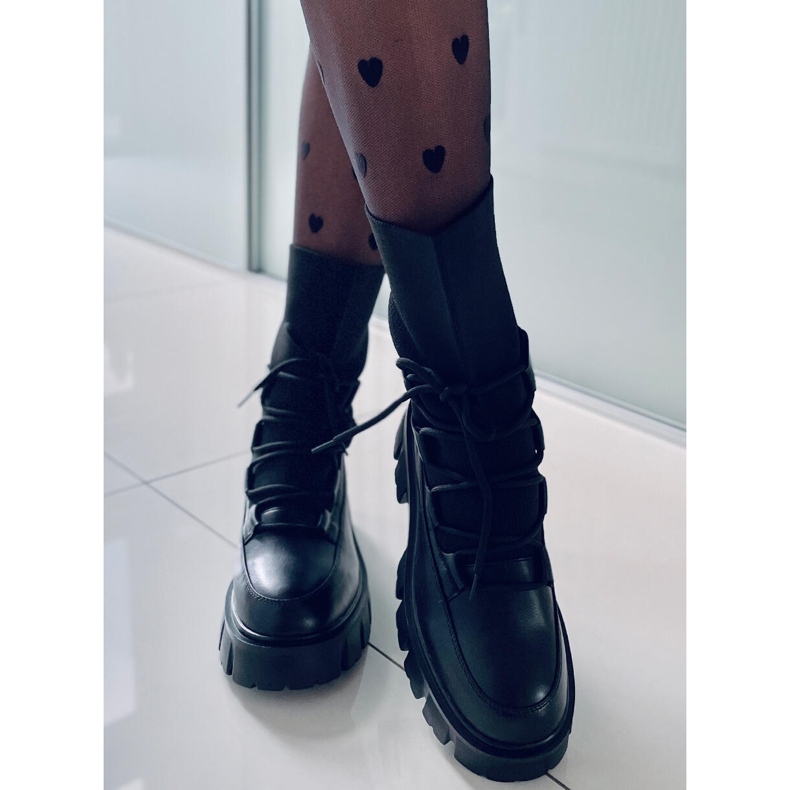 PA1 Csizma rugalmas Thicke Black felsőrésszel fekete 1