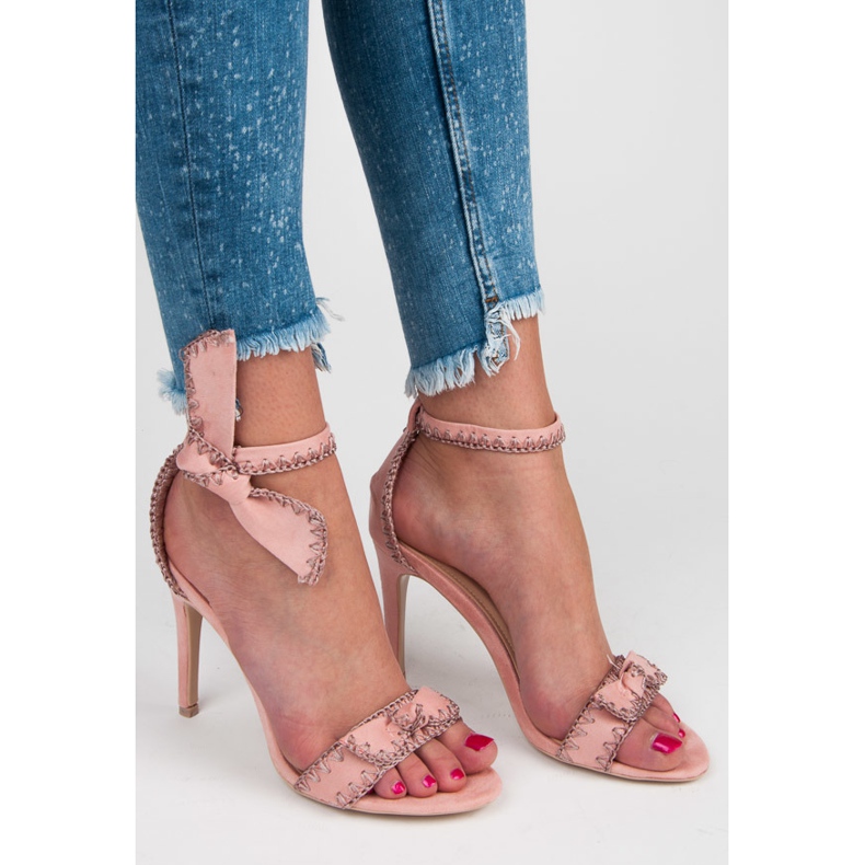 Vices Szandál Magas Sarkú Csíjjal rózsaszín 1