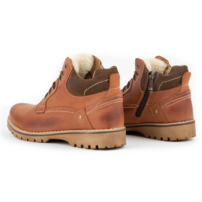 KOMODO Férfi bőrcsizma, szigetelt 885-ös tégla barna 4 KOMODO Férfi bőrcsizma, szigetelt 885-ös tégla barna 4