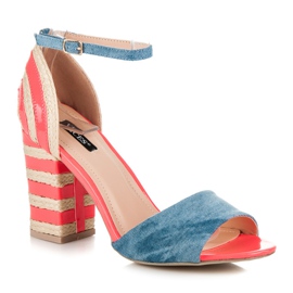 Vices Magas sarkú farmer espadrillák rózsaszín 1