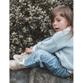 Gyermek meleg csizma tépőzárral Big Star KK374189 bézs-arany barna 2