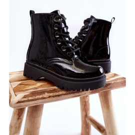 Vinceza Cipzárral lakkozott gyerekcsizma Fekete Julie 1