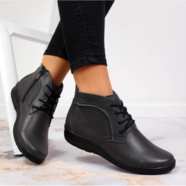 Szürke szigetelt bőrcsizma Helios 612-2 2 Szürke szigetelt bőrcsizma Helios 612-2 2