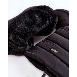 Fekete Meleg Wedge Snow Boots Calena 2