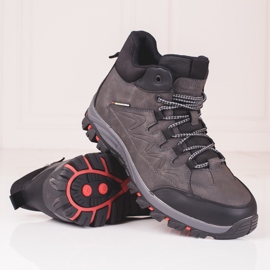 Magas férfi bokacsizma protektorral szürke 1 Magas férfi bokacsizma protektorral szürke 1