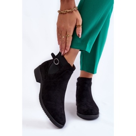 PJ1 Női meleg velúr cipők Jodhpur Black Janette fekete 1