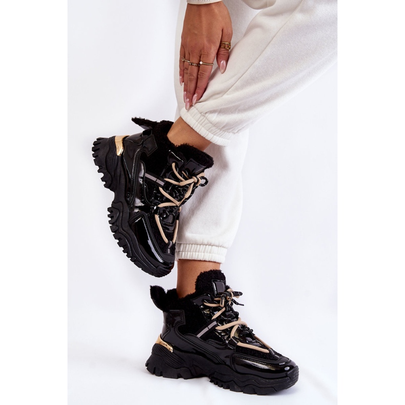 PM1 Női fekete szigetelt sportcipő Edora 2