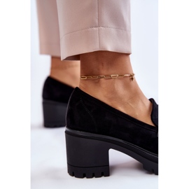 Vinceza Női velúr magassarkú fekete Sanya 2