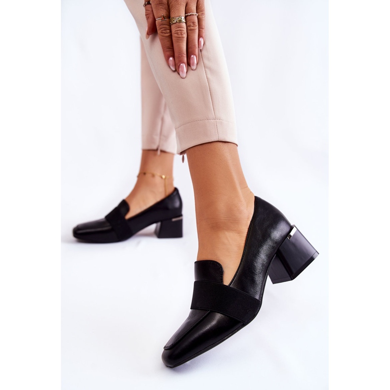 Divatos bőr szivattyúk La.Fi 230033B-PU Fekete 2