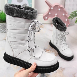 Fehér Potocki szőrös lánycipő 1