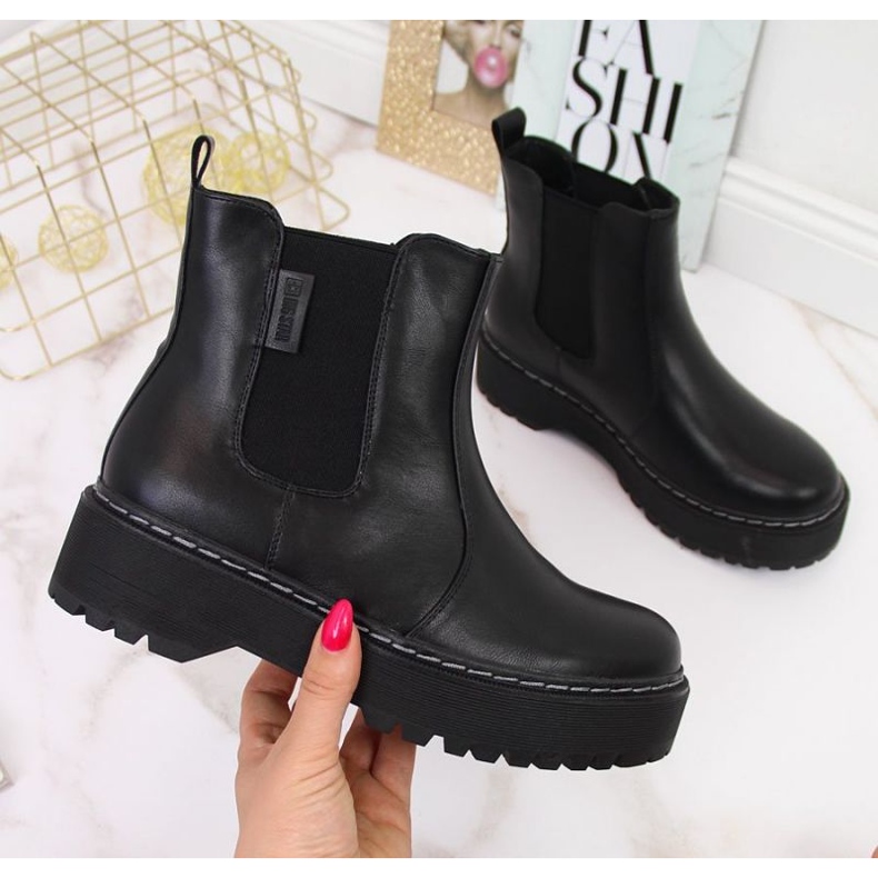 Big Star II274101 hőszigetelt Chelsea csizma, fekete 1