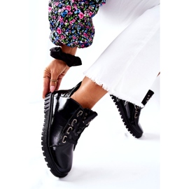 Lakkozott cipő Sergio Leone PB210 fekete 1