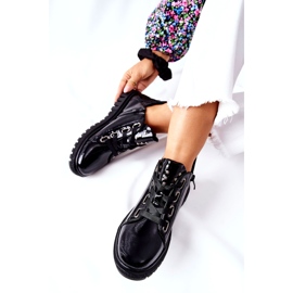 Lakkozott cipő Sergio Leone PB210 fekete 4