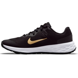 Nike Revolution 6 Jr DD1096 002 futócipő fekete aranysárga 1