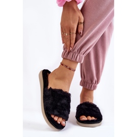 Otthon Papucs Papucs Szőrmével Inblu EK-05-014 Fekete 2