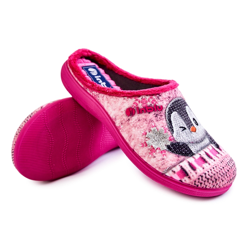 Női Otthoni Papucs Penguins Inblu EC-81-023 Pink rózsaszín 1