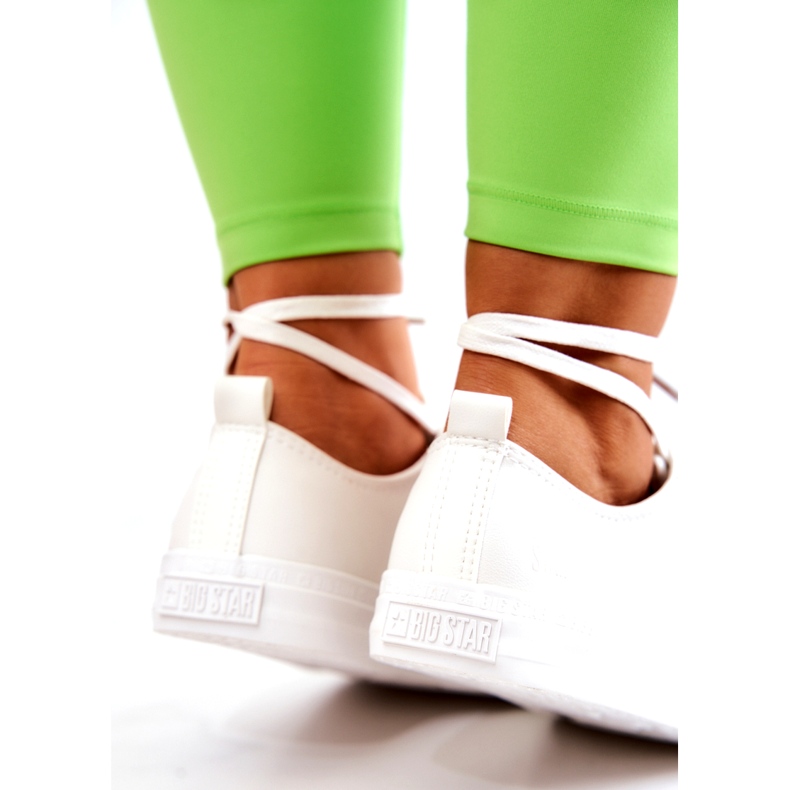 Alacsony bőr tornacipő Big Star JJ274007 fehér 4