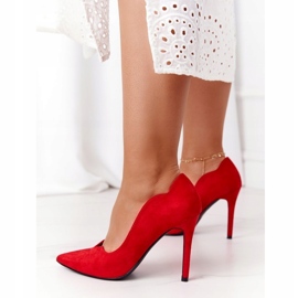 Női Stilettos Velúr Piros S.Barski Ziger 4 Női Stilettos Velúr Piros S.Barski Ziger 4