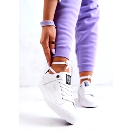 Bőr tornacipő Big Star JJ274211 fehér és fekete 1