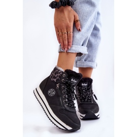 Női fekete meleg csizma Lee Cooper LCJ-22-31-1448 1