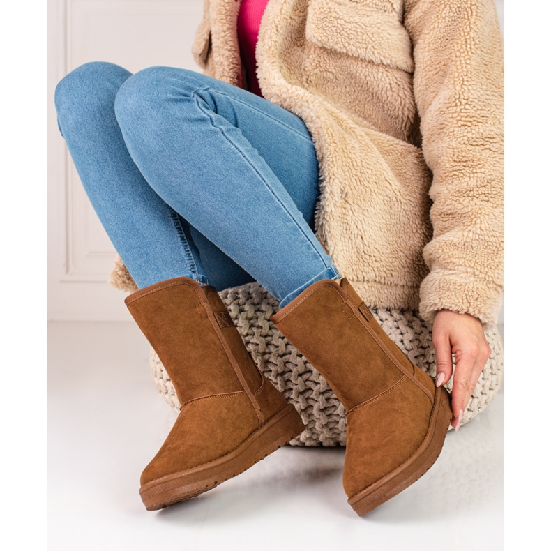 Női barna magas havas csizma Big Star KK274616 1