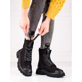 Big Star fekete velúr csizma KK274503 1