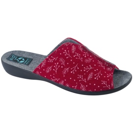 Női filc papucs Dik41 bio természet Adanex 27778 piros 1