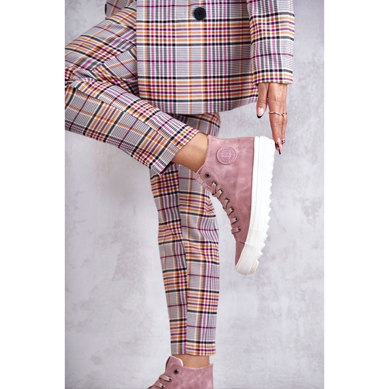 Női cipők Big Star High Warm Pink EE274113 rózsaszín 2