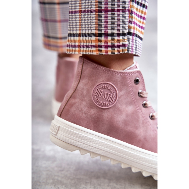 Női cipők Big Star High Warm Pink EE274113 rózsaszín 1