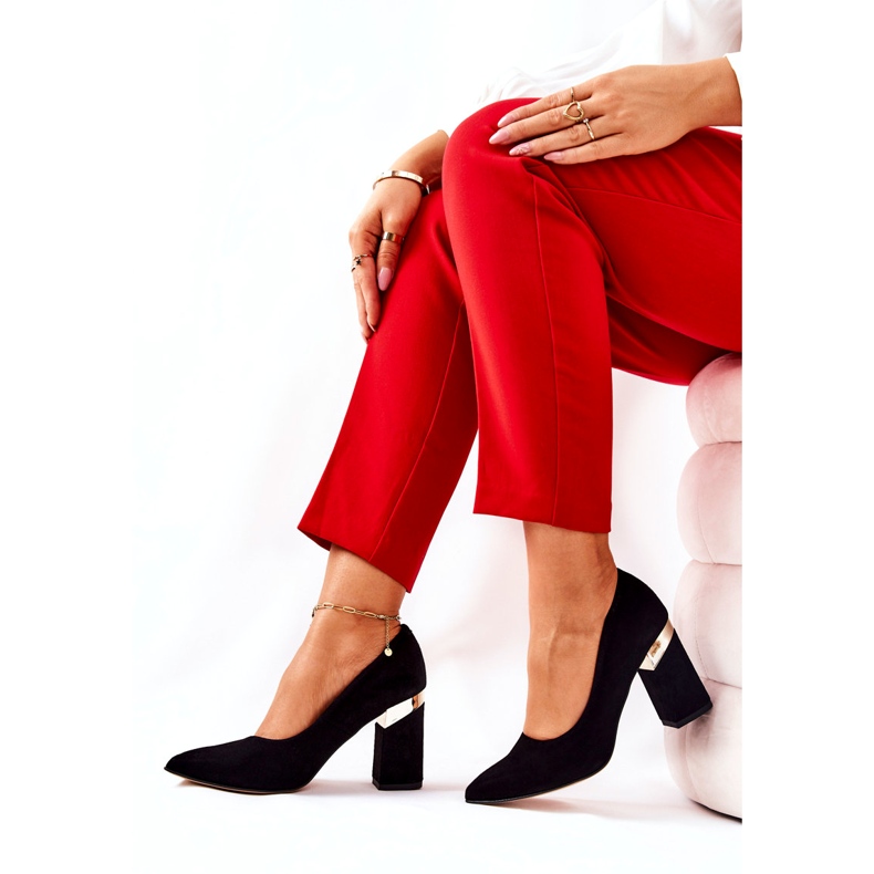 Női velúr Lewski szivattyúk 3117 fekete 2