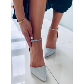 PA1 Formális szivattyúk az Orchid Silver poszton ezüst szürke 1