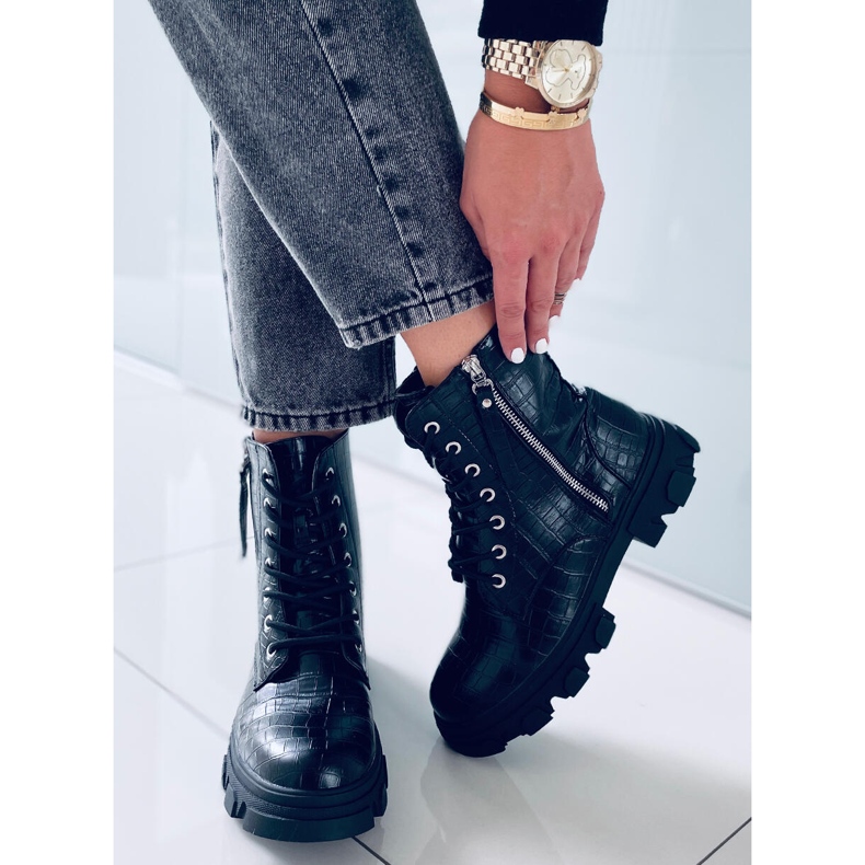 PA1 Will Black fűzős csizma fekete 2