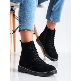 SHELOVET Meleg velúr Trappers fekete 1