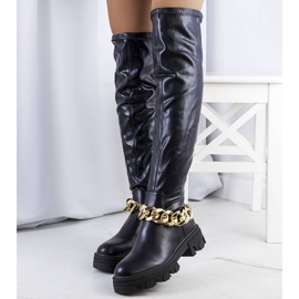 PA1 Fekete csizma magas Zarate talpon 1