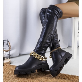 PA1 Fekete csizma magas Zarate talpon 2