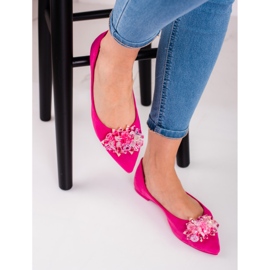 Női balerinák shelovet kristályokkal rózsaszín 2