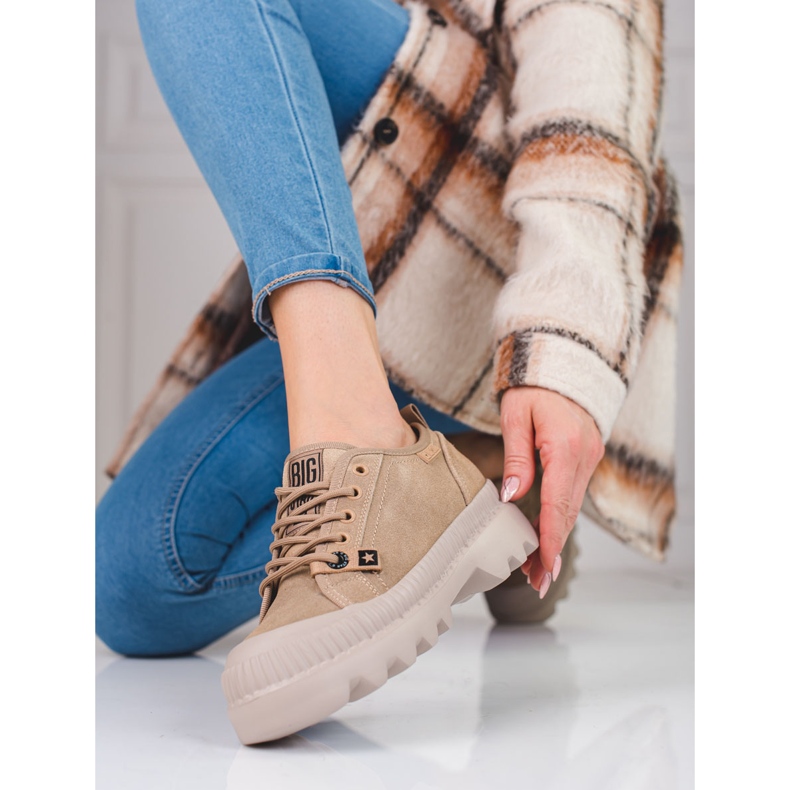 Női bőr tornacipő Big Star KK274511BE bézs 2