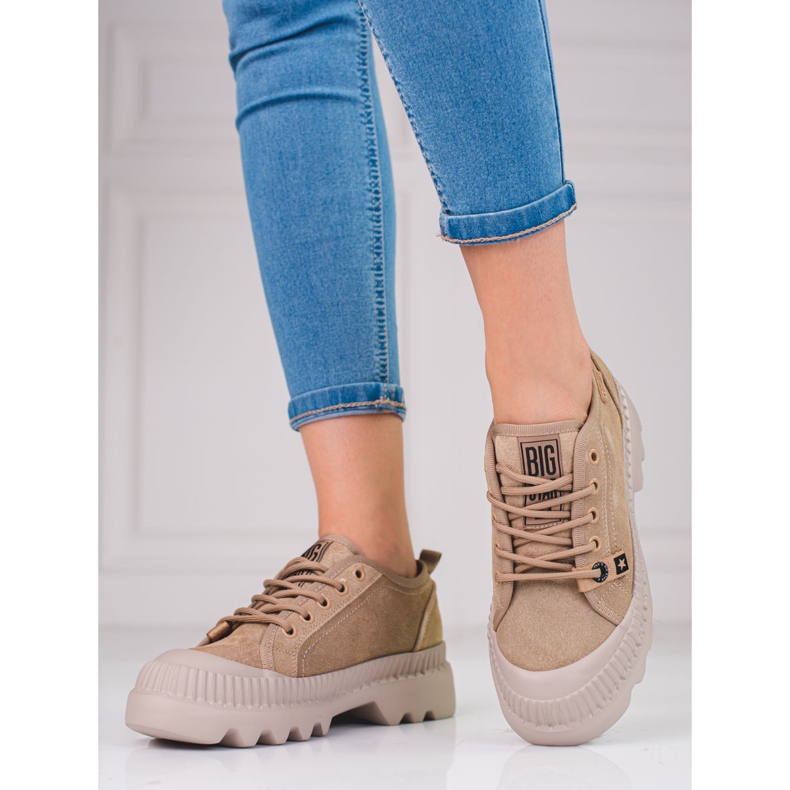Női bőr tornacipő Big Star KK274511BE bézs 1
