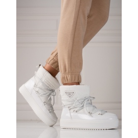 SHELOVET Női fehér polcos hócsizma 2