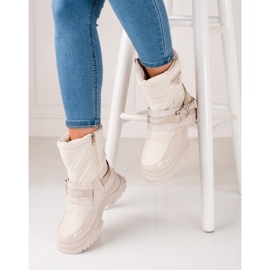 Szőrmével szigetelt női shelovet hócsizma bézs 2 Szőrmével szigetelt női shelovet hócsizma bézs 2