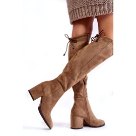 Vinceza Női csizma Sarkú Velúr Bézs Corrig sokszínű 2