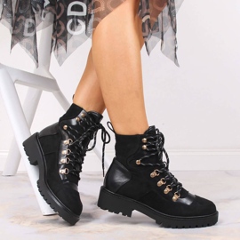 Fekete eVento fűzős női meleg csizma 2