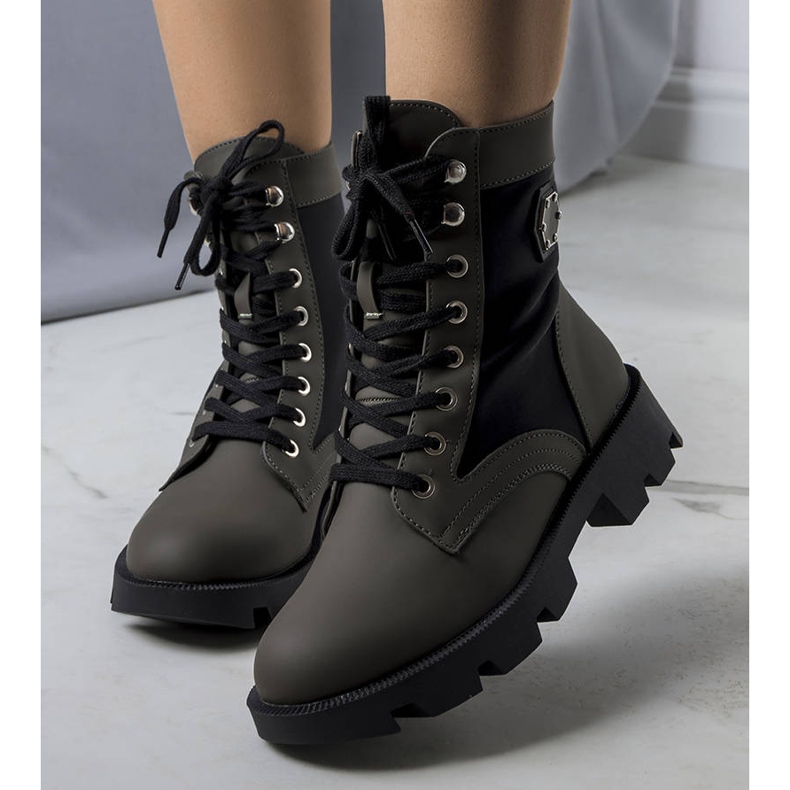 BM Orozo zöld, hőszigetelt csizma fekete 2